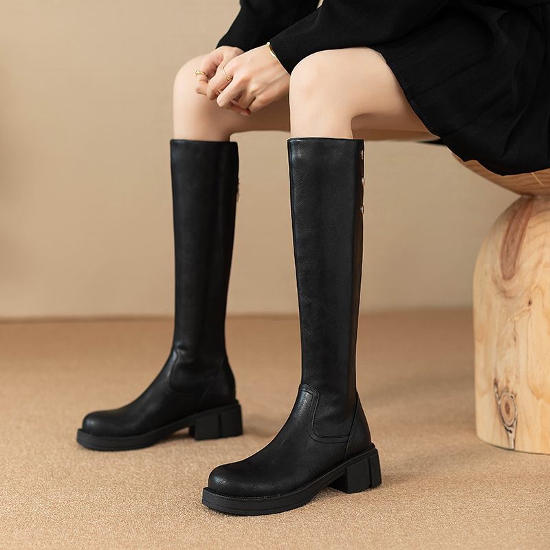 Autumn Winter Middle Heel Ladi - Leatherwork Boots recension och pris